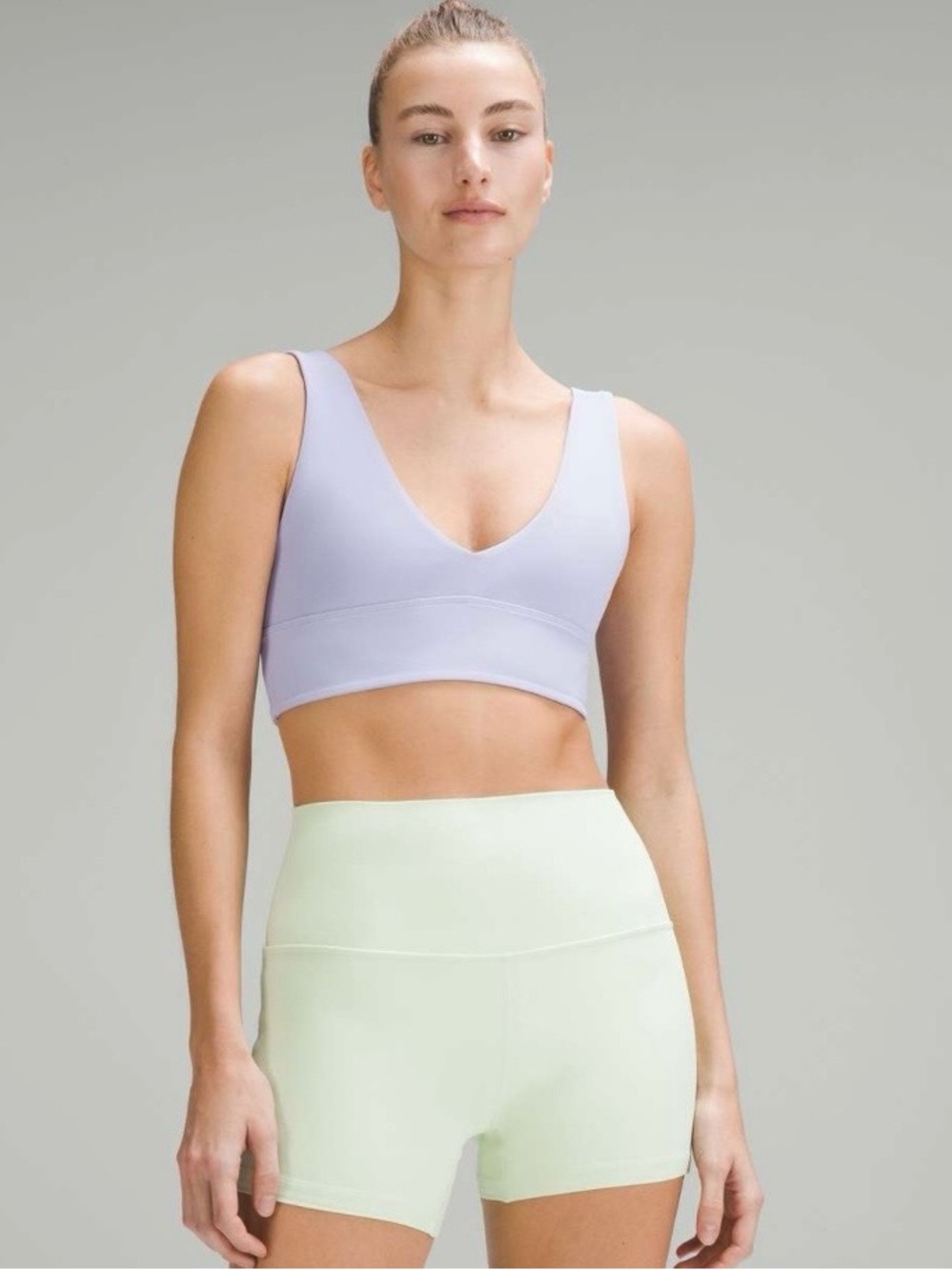 Lululemon Align V-Neck Bra *Light Support, A/B Cup Lilac Smoke